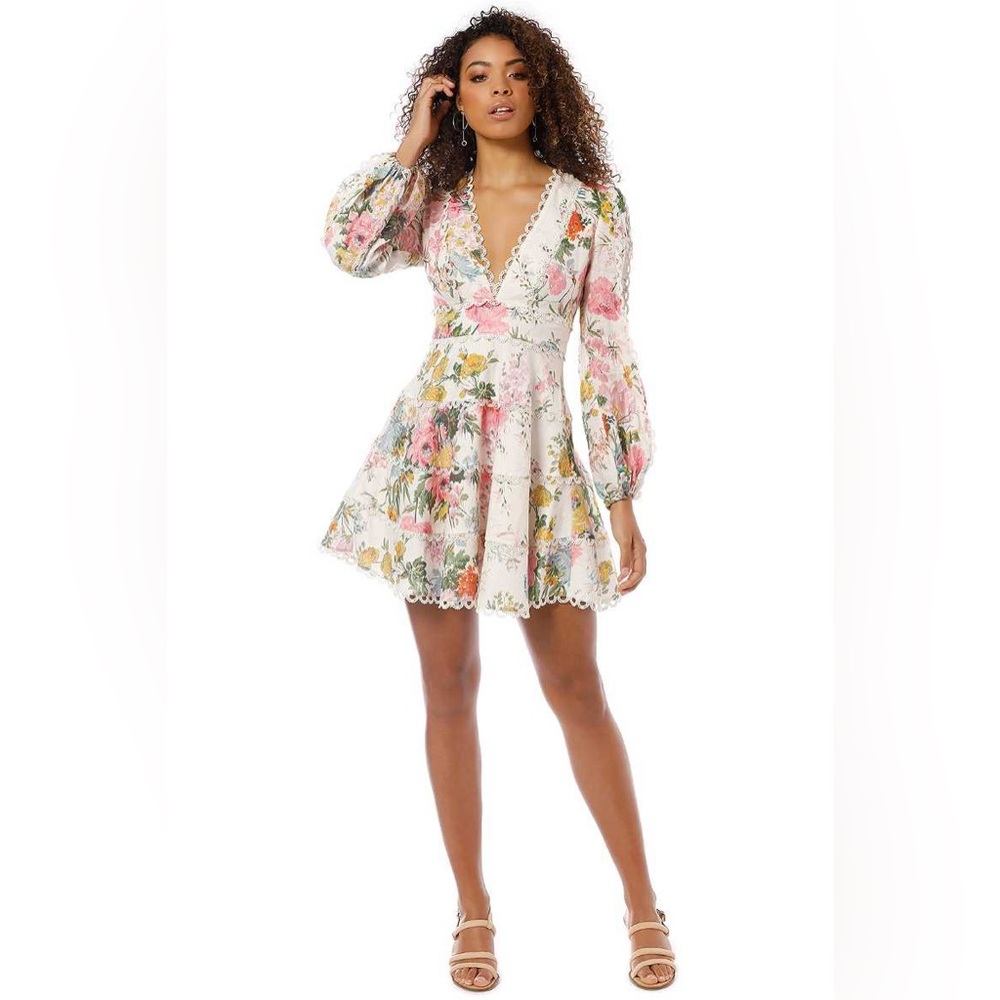 Zimmermann Heathers Flounce Short Dress